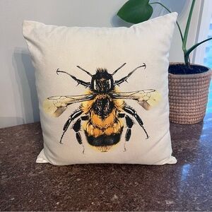 Eric & Christopher Bee Medium Size Accent Pillow 12x12